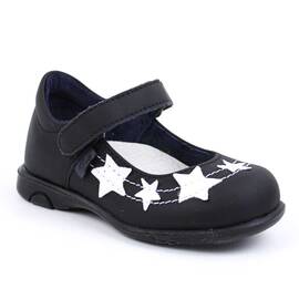 Pantofi usori , de copii , decorati cu stelute , cu talpa din cauciuc   3222-NEGRU/ALB, Culoare (12): Negru, Marime (12): 26 - - Roveli