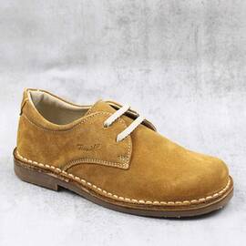 Pantofi unisex , pentru copii , din piele naturala , intoarsa 853-MARO/B, Culoare (12): Camel, Marime (12): 31 - - Roveli