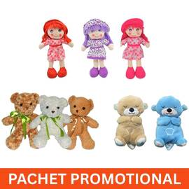 Pachet promotional jucarii de plus pentru copii, 3 produse - - Roveli