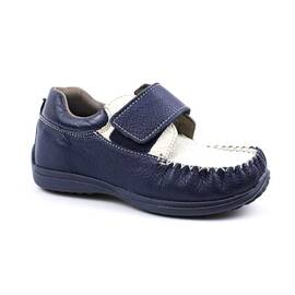Pantofi usori pentru copii , din piele naturala 369-BLEUMARIN/ALB, Culoare (12): Bleumarin, Marime (12): 22 - - Roveli