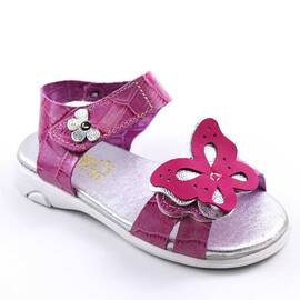 Sandale pentru copii , PRIMII PASI , din piele naturala 3263-FUCSIA, Marime (12): 20 - - Roveli