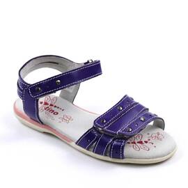 Sandale din piele naturala , lacuita , pentru fetite  , gama OUTLET 1751-MOV, Culoare (12): Mov, Marime (12): 30 - - Roveli