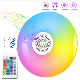Lampa muzicala led RGB si alb, bluetooth, cu telecomanda : Putere - 24W - - Roveli