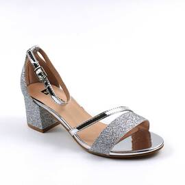 ​Sandale dama , elegante cu reflexii stralucitoare AG-603-SILVER, Culoare (12): Argintiu, Marime (12): 38 - - Roveli
