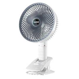 Ventilator de birou multifunctional cu clema, USB Type-C, 3 viteze : Culoare - alb, Culoare (tm): alb - - Roveli