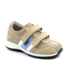 Adidasi comozi , pentru copii , din piele naturala , GAMA OUTLET  1716-BEJ/B, Culoare (12): Bej, Bleu, Marime (12): 25 - - Roveli