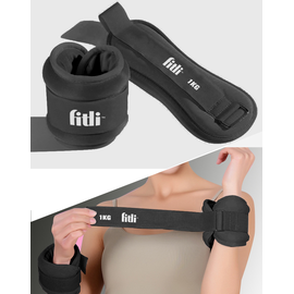 Greutati pentru glezne si incheieturi, 1.kg, Negru - - Roveli