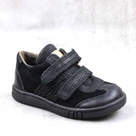 Pantofi sport , pentru copii , din piele naturala 3229-NEGRU/5 - - Roveli