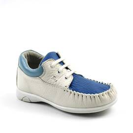 Pantofi usori pentru copii , din piele naturala 370-ALB/BLEU, Culoare (12): Alb, Bleu, Marime (12): 29 - - Roveli