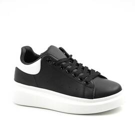 ​Sneakers de dama, cu talpa supradimensionata  8538-BLACK/WHITE, Culoare (12): Negru, Marime (12): 37 - - Roveli