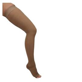 Ciorapi medicali compresie puternica, pana la coapsa, cu varf deschis, 20-30 mmHg, bej - ARS02, Marime (217): S - - Roveli