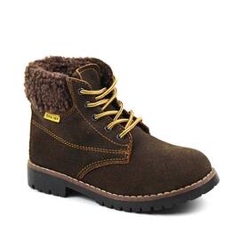 Bocanci imblaniti pentru copii , tip insulated , din piele naturala  2348-MARO/19, Culoare (12): Maro, Marime (12): 32 - - Roveli