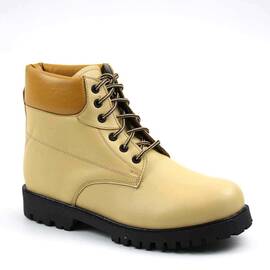 ​Bocanci captusiti , de dama , din piele naturala 2348-BEJ/GALBEN/XCX, Culoare (12): Bej, Galben, Marime (12): 39** - - Roveli