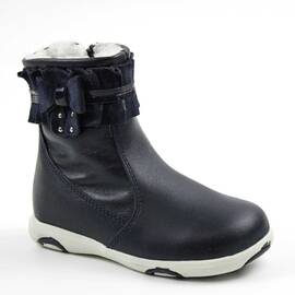 Cizme  imblanite , pentru copii , din piele naturala 1703-BLEUMARIN, Culoare (12): Bleumarin, Marime (12): 24 - - Roveli