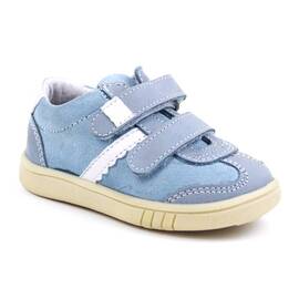 Pantofi sport , pentru copii , din piele naturala , PRIMII PASI  1839-BLEU/ALB2, Culoare (12): Bleu, Marime (12): 22 - - Roveli