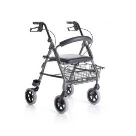 Rolator din aluminiu vopsit, cu 4 roti, sezut si cos - RP520 ATLANTE - - Roveli