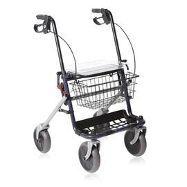 Rolator din otel vopsit, cu 4 roti, sezut si cos - RP689 - - Roveli