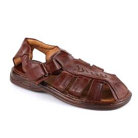 ​Sandale de barbati, cu bretele, F8656-BROWN - - Roveli