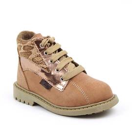 Ghete usoare , pentru copii , din piele naturala , captusite  2876-BEJ/2 - - Roveli