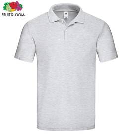 Tricou Bumbac Original Polo Fruit of the Loom - Heather Grey 185gr, Marime (217): S, Culoare (217): Heather Grey - - Roveli