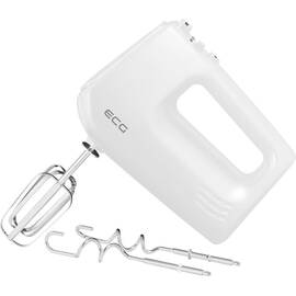 Mixer de mana ECG RS 440 White Lite, 400 W, 5 viteze, functie TURBO, 2 teluri si 2 carlige, alb - - Roveli