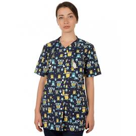 ​Halat medical dama capse Bufnite, Marime (217): XS, Culoare (217): Negru - - Roveli