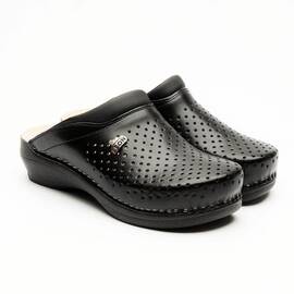 Saboti medicali, unisex, din piele, negru, Leon PU100, Marime (217): 36 - - Roveli