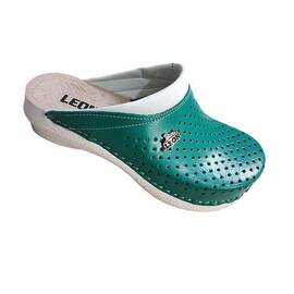 Saboti medicali, unisex, din piele, verde, Leon PU100, Marime (217): 36 - - Roveli
