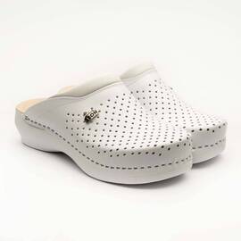 Saboti medicali, unisex, din piele, alb, Leon PU100, Marime (217): 37 - - Roveli