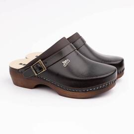 Saboti medicali, unisex, din piele neperforata, maro, Leon PU101, Marime (217): 36 - - Roveli