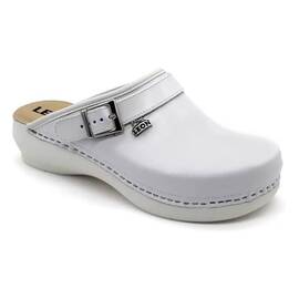 Saboti medicali, unisex, din piele neperforata, alb, Leon PU101, Marime (217): 36 - - Roveli