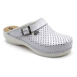 Saboti medicali, unisex, din piele perforata, alb, Leon PU101, Marime (217): 36 - - Roveli