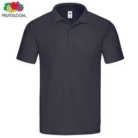 Tricou Bumbac Original Polo Fruit of the Loom - Deep Navy 185gr, Marime (217): L, Culoare (217): Deep Navy - - Roveli