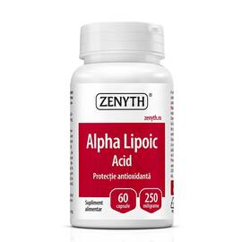 ​Alpha Lipoic Acid 60 cps – Suport antioxidant și pentru metabolismul energetic Zenyth - - Roveli