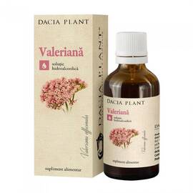 Valeriana tinctura fara alcool 50 ml Dacia Plant - - Roveli