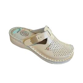 Saboti medicali, de dama, din piele, bej, Leon V260 - - Roveli