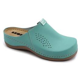 Saboti medicali Leon 930 Bakkar, de dama, din piele, turcoaz mat - - Roveli