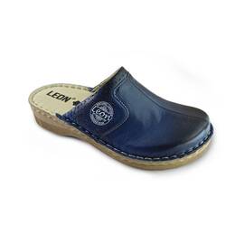 Saboti medicali, de dama, din piele, bleumarin, Leon 360 - - Roveli