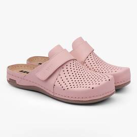 Saboti medicali Leon 970 Bakkar, de dama, din piele, roz mat - - Roveli