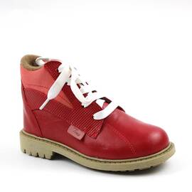 Ghete usoare , pentru copii , din piele naturala , captusite  2876-ROSU/5, Marime (12): 27 - - Roveli