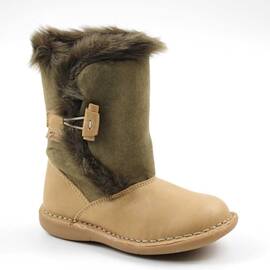 Cizme imblanite pentru copii , din piele naturala  3142-MARO/4, Marime (12): 25 - - Roveli