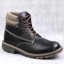 Bocanci captusiti , unisex , din piele naturala 2348-MARO8, Marime (12): 36 - - Roveli