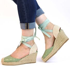 Sandale de dama cu platforme medii , comode si usoare 6000804-GREEN, Marime (12): 40 - - Roveli