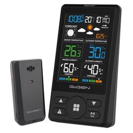 Statie meteo cu prognoza animata GoGEN ME 1250B, LCD color, senzor extern fara fir, negru - - Roveli