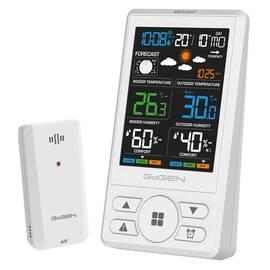 Statie meteo cu prognoza animata GoGEN ME 1250W, LCD color, senzor extern fara fir, alb - - Roveli