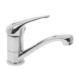 Baterie baie pentru lavoar DacEnergy©, material alama,  pipa lunga, montaj stativ, monocomanda, finisaj cromat - - Roveli