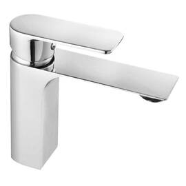 Baterie baie pentru lavoar, material alama, sistem Easy Clean, maner plin, montaj stativ, monocomanda, finisaj cromat, zincat - - Roveli