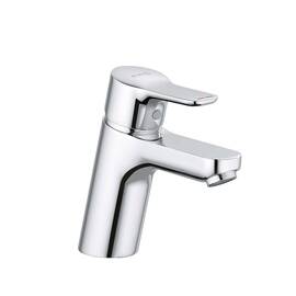 Baterie baie pentru lavoar, material alama, maner plin, aerator M24, inaltime 14.5 cm, montaj stativ, monocomanda, finisaj cromat - - Roveli