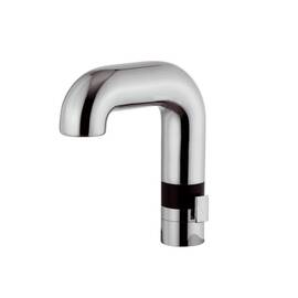 Baterie baie pentru lavoar, material alama, inaltimea 21 cm, senzor si contral de apa calda / rece, montaj stativ, finisaj cromat - - Roveli