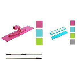 ​Mop plat microfibra cu coada telescopica si suport din plastic DacEnergy©, dimensiune 40 x 10 x 8 cm - - Roveli